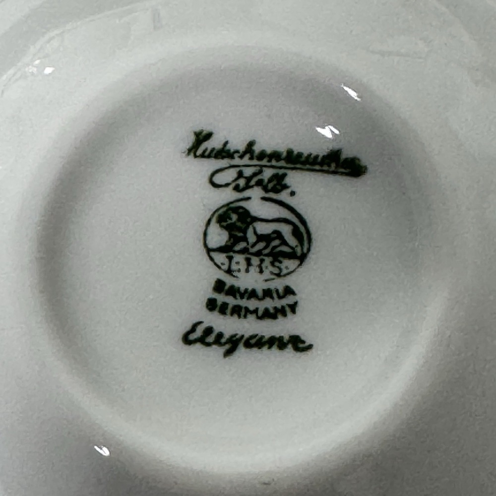 Vintage Hutschenreuther Selb Bavaria Rose Platinum Coffee Set Creamer Sugar 23pc - Picture 4 of 16